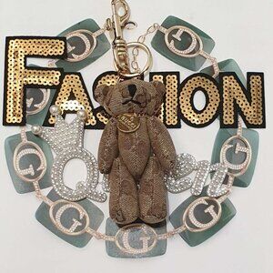 Fashion Unisex Teddy Bear Key Chain Keyring handbag Backpack Pendant Accessory